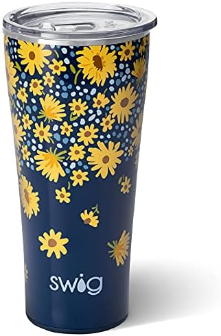 Swig Life 32oz Insulated Tumbler with Lid, Lazy Daisy by SwigLife