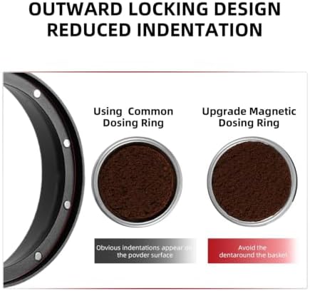Magnetic Dosing Funnel with Screen 51/53/58mm Universal Dosing Ring Espresso Machine Accessories(51mm set) - Image 4