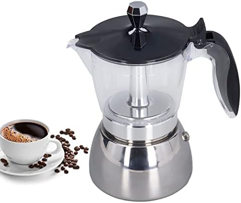 Stovetop Espresso Maker, Italian Coffee Maker, 6 Cup Moka Pot Clear, Classic Stovetop Espresso Maker for Great Flavored Strong Espresso for Home Office - Image 6