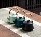 Chinese Ceramic Teapot Japanese Style Tea Kettle 200ml/6.8oz Kung Fu Single Pot for Tea Lover, Easy to Clean Teapot - Image 6