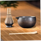 Matcha Tea Set with Whisk Bowl Spoon Holder, Japanese Traditional Manual Kit Style2 - Image 5
