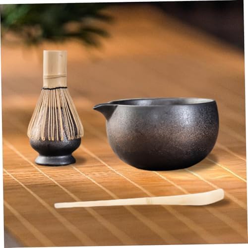 Matcha Tea Set with Whisk Bowl Spoon Holder, Japanese Traditional Manual Kit Style2 - Image 5