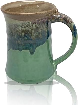 Clay in Motion Handmade Ceramic Mug 24 oz, Large Coffee Mug, Hand Painted Stoneware, Dishwasher Microwave & Oven Safe, Lead-Free, Made in USA Since 1981 (Mountain Meadow) by Clay+in+Motion