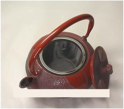 TOKYO MATCHA SELECTION - [Rare] Nanbu Tetsubin - Konoha 0.3 Liter - Japanese Red cast iron teapot from Iwate Japan [Standard ship by EMS: with Tracking & Insurance] - Image 4