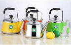 Stovetop Kettle Kitchen Stove Top Whistling Tea Kettle 304 Stainless Steel Teapot Water with Anti-Heat Handle Kettles for Stove(Green,4L) - Image 2