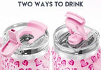 Meoky 32 oz Tumbler with Handle, Insulated Tumbler with Lid and Straw, Stainless Steel Travel Mug, Keeps Cold for 24 Hours, 100% Leak Proof, Fits in Car Cup Holder (Love) - Image 6