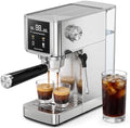 Kismile 20 Bar Espresso Machine with Milk Frother, Compact Cappuccino & Latte Coffee Maker for Home Office, 1350W Fast Heating Espresso Maker with Pre-Infusion, 1.2L Tank, LED Display by Kismile