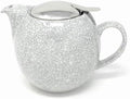 Zero Japan Bee House Round Teapot For One, 24 Oz - Ceramic Tea Pot with Stainless Steel Lid and Infuser, Smooth-Pour Spout (Crackle White) by ZEROJAPAN
