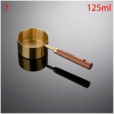 Wooden Handle Stainless Steel Coffee Measuring Spoon, 1/4Pcs - Image 2
