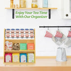 LASZOLA Bamboo Tea Bag and Coffee Holder Organizer for Cabinet Counter - Image 5
