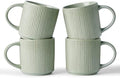 famiware Coffee Mug Set of 4, Star 12 oz Ceramic Mugs Cups Set with Handle by Famiware