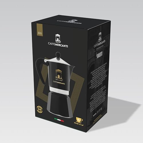 Caffe Mercanti Stovetop Moka Pot 6 Italian Espresso Cups - Limited Edition made by Bialetti - Image 2