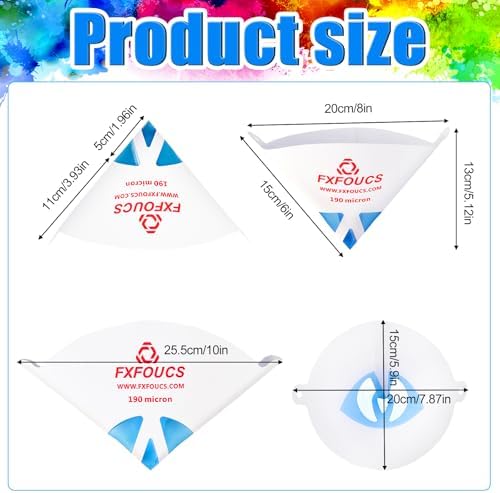 250 Pack of Premium Paint Strainers with 190 Micron Fine Mesh Filters - 3D Printing Ultra-Flow Blue Nylon Cone Strainers for Paint and Fluid Filtration - Image 3