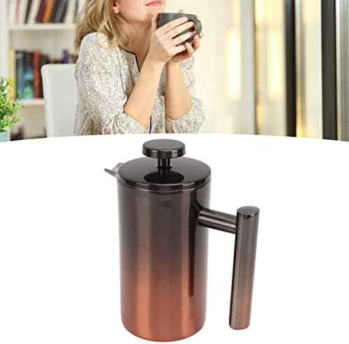French Press Coffee Maker, Stainless Steel Double Wall Insulated 304 Teapot, Rust Proof Coffee Press, Ideal for Home, Office, Camping & Outdoor Travel (350ml) - Image 3