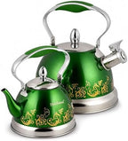 Stainless Steel Kettle 0.74-qt – Small Tea Kettle for Stovetop, Fast Boiling Metal Teapot with Ergonomic Handle, Compact Water Kettle for Coffee & Tea, Silver (Green 0.7L) - Image 6