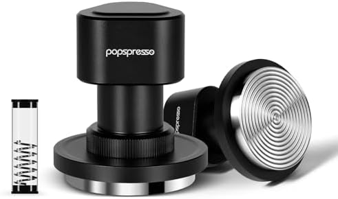 58.35mm Espresso Tamper, Impact Design Coffee Tamper with Sound Feedback, 3 Spring Loaded Coffee Tamper with Interchangeable 15lb/30lb Springs, Calibrated Tamper for 58mm Portafilter by POPSPRESSOCOFFFEEINC
