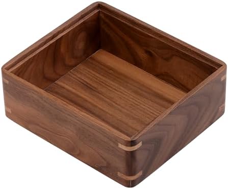 Normcore Compact Storage Box - Compatible Compact Tamping Station - Genuine American Walnut Wood Wooden Espresso Accessory Organizer - Patented Modular Design by NORMCORECOFFEETOOLS