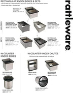 Rattleware Stainless Steel Espresso Knock Box Holder 9.25x5.5x4" for Cafe - Image 3