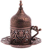 Alisveristime Lale Turkish Coffee Set with 6 Cups and Tray (Copper) - Image 6