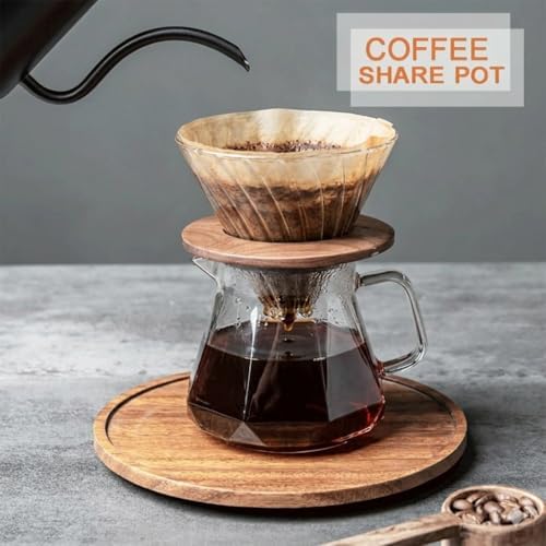 Glass Coffee Maker Carafe with V60 Dripper Server for Pour Over Coffee Brewing (600, Milliliters) - Image 7