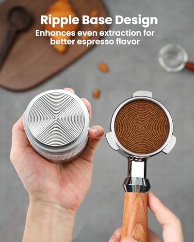 53mm Espresso Tamper, Maestri House Stainless Steel Barista Coffee Tamper for Espresso Machine, Spring-loaded Tamper Fits for 54mm Breville Portafilter Fits for 54mm Espresso Portafilter (Silver) - Image 3