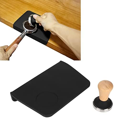 Coffee Mat, Silicone Coffee Mat Tamper Mat with Coffee Tamper Oil Proof Coffee Pad Tamper Kit for Espresso Machine (51mm / 2.01in Tamper) (58mm / 2.28in Tamper) (51mm / 2.01in Tamper) - Image 2