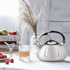 Tea kettle, Stovetop Whistling Tea Kettle 3L Stainless Steel Teapot for Boiling Water Induction Cooker Gas Stove - Image 5