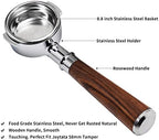 Bottomless Portafilter 58mm Compatible with E61 Group, Rancilio/Expobar/Rocket Espresso Machines, 2 ears 58mm Portafilter, Filter Basket Included (Redwood) - Image 5