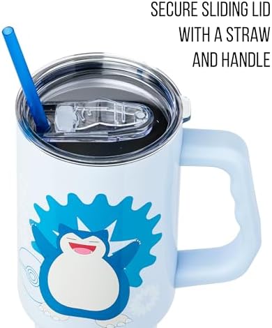 Silver Buffalo Pokémon Snorlax, Stainless Steel Tumbler, 40oz - Image 2