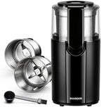 SHARDOR Coffee Grinder Electric, Spice, Herb, Grinder for Coffee Bean Spices and Seeds with 2 Removable Stainless Steel Bowls, Black by Shardor