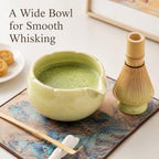 Ceramic Matcha Bowl Set with Bamboo Whisk, 8-Piece Tea Ceremony Gift - Image 2