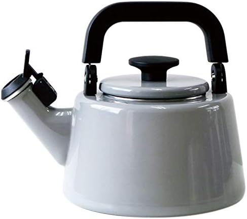 Fuji Horo CTN-2.1WK.LG Whistling Kettle, Induction Compatible, Cotton, 0.7 gal (2.1 L), Light Gray by FUJIHORO