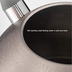 Stovetop Tea Kettle Whistling Teapot Tea Kettle 3L Stainless Steel Whistling Kettle Teapot Thickened Bottom Kettle Electric Induction Stove Kettle Camping Teapo, - Image 5