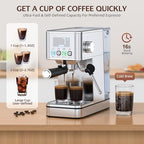 Espresso Machine 20BAR, Steam Frorther & Cold Brew, Stainless Steel - Image 2