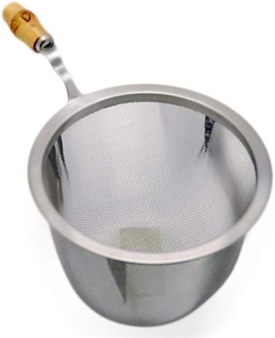 eve-mode 18-8 stainless steel tea strainer with genuine bamboo pattern 74-55 size 74mm depth 55mm by Unknown