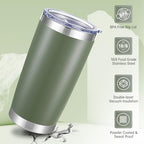 20 oz Tumblers Bulk Stainless Steel Tumbler with Lid, 6 Pack - Image 3