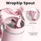 Fjbottle WrapSip 40 oz Insulated Tumbler with Flip Straw and Handle - Image 3