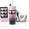 24 oz Ceramic Lined Insulated Stainless Steel Tumbler, Pink&Black by Sidagar