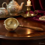 Traditional Pure Brass Tea Strainer with Fine Mesh and Handle - Image 4