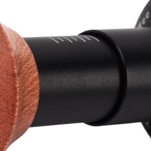Calibrated Spring Loaded Coffee Tamper with 3.9 Inch Aluminum Stainless Steel Waffle Base and Wood Handle for Baristas and Espresso Enthusiasts (53mm) - Image 2