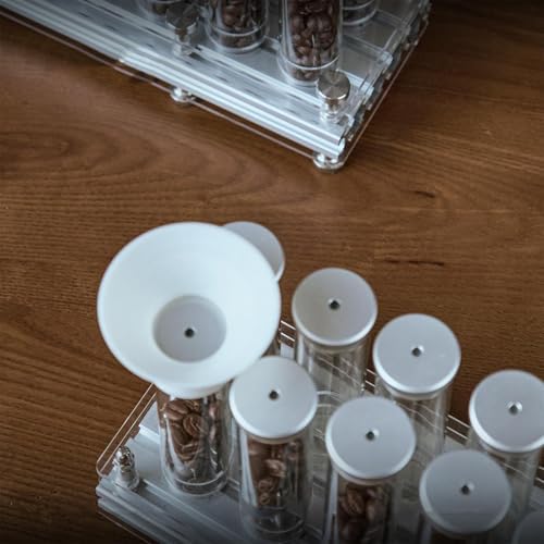 Coffee Bean Storage Tubes, Single Dose Espresso Bean Cellars, Coffee Bean Cellars, with Stand/1-Way Exhaust Valve (Silver) - Image 6