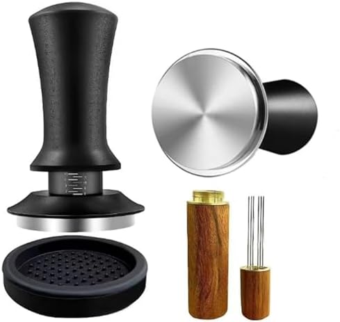 Professional Calibrated Spring Loaded Coffee Tamper Coffee Powder Needle Coffee Tamper Mat Perfect For Coffee Espresso Coffee Brewing Tool by Unknown