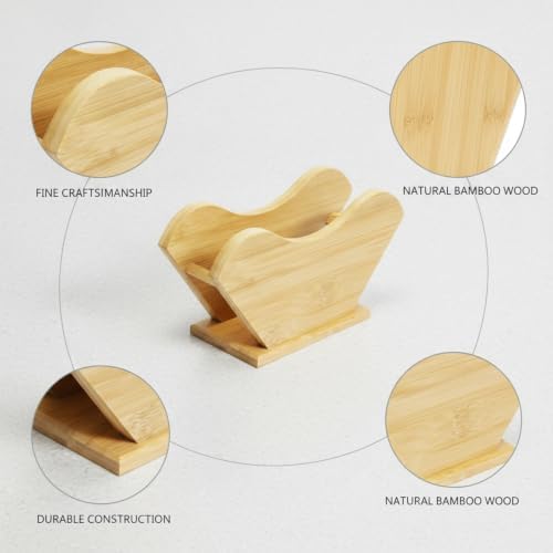 Coffee Filter Paper Holder Stand, Bamboo Countertop Organizer for Kitchen Storage, 8.7 x 4.3 x 2.8 Inches (1 PC) - Image 6