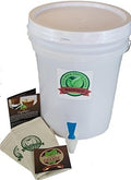 5 Gallon sized Cold-brew Coffee Brewer/Dispenser, Spigot, Lid, Commercial double lined Madesco Big Daddy Reusable Filter by COLD+BREW+COFFEE+POUCH+MADESCO