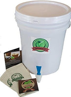 5 Gallon sized Cold-brew Coffee Brewer/Dispenser, Spigot, Lid, Commercial double lined Madesco Big Daddy Reusable Filter by COLD+BREW+COFFEE+POUCH+MADESCO