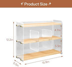 Coffee Mug Holder Wooden Cup Station Organizer 3-Tier Cup Holder for Coffee Bar Mug Display Rack for Countertop Mug Holder Shelf for Home Kitchen Pine Wood - Image 3