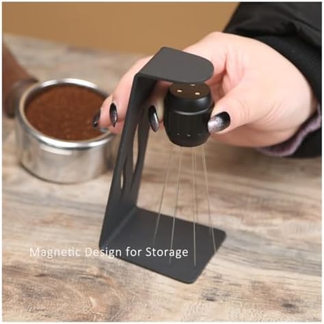 Magnetic Loose Powder Needle With Base Bracket Stainless Steel Disperser Coffee Italian Needle Powder Distributor - Image 4