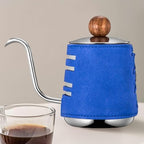 Gooseneck Coffee Kettle Pour Over Kettle Drip Pot Tea Kettle with Handleless Control and Stainless Steel Construction for and Fast Heating, Blue - Image 5
