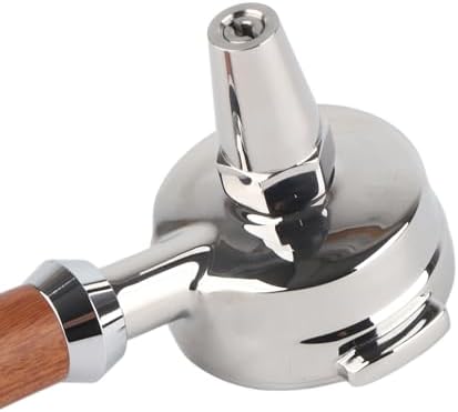 58mm Bottomless Portafilter, Stainless Steel Naked Portafilter with Detachable Design for Commercial Machines 58mm (E Classic Rosewood) - Image 7