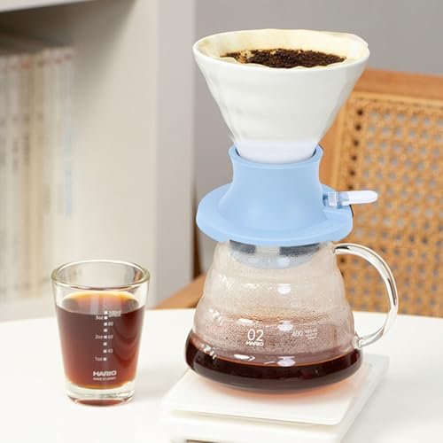 Asixxsix Pour Over Coffee Dripper, Heat Proof Portable Ceramic Immersion Coffee Dripper, Reusable for Manual Brew Maker, Effortless Control Of The Water Rate (Blue) - Image 4